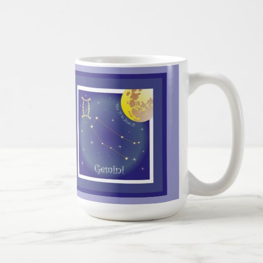 Gemini May 21 to June 21 Tasse コーヒーマグカップ (右)