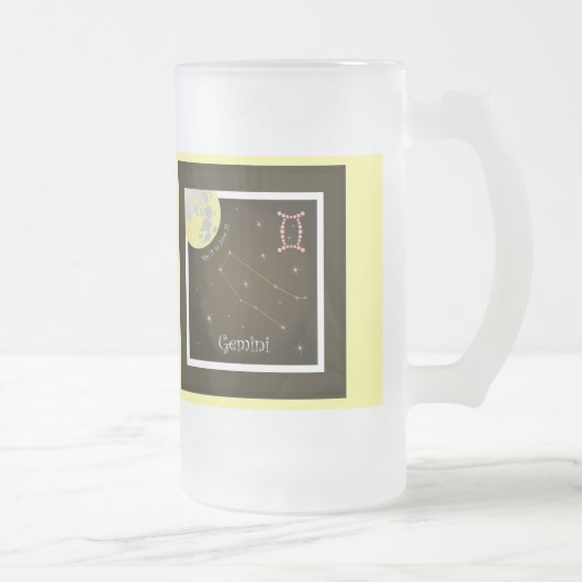Gemini May 21 to June 21 Tasse フロストグラスビールジョッキ (右)