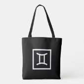 Gemini - Minimalist Zodiac Tote Bag トートバッグ (裏面)