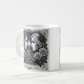 Gemini "Never Just One Thing"〔占星術の〕十二宮図マグ コーヒーマグカップ (正面左)