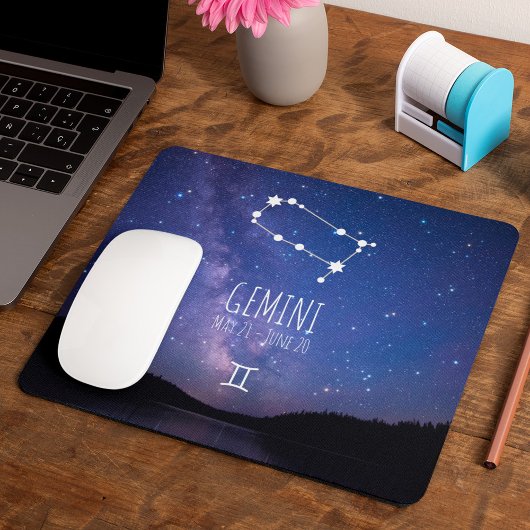 Gemini | Personalized Zodiac Constellation マウスパッド