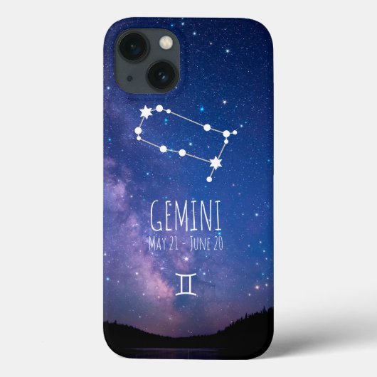Gemini | Personalized Zodiac Constellation Case-Mate iPhoneケース (裏面)