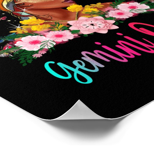 Gemini Queen Black Women Persistent Beautiful ポスター (角)