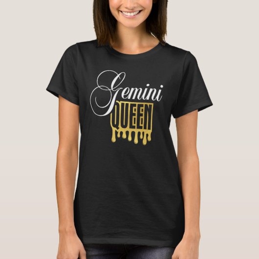 Gemini Queen Zodiac Sign Tシャツ (正面)
