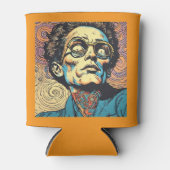 Gemini said Psychedelic Comic Man Headshot Custom 缶クーラー (正面)