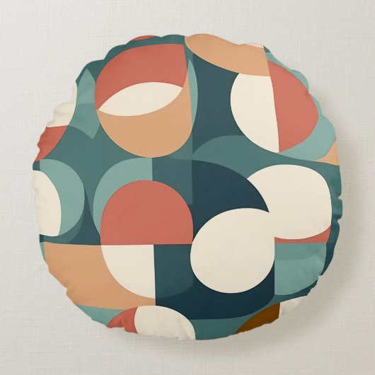 Gemini said Retro Geometric Semicircle Pillow ラウンドクッション (正面)