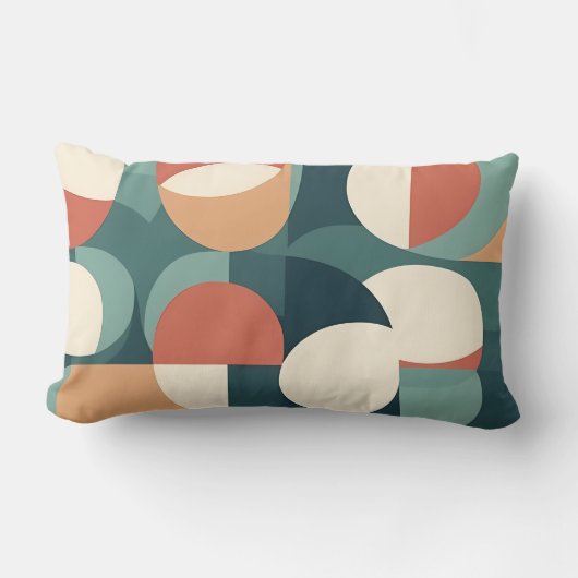 Gemini said Retro Geometric Semicircle Pillow ランバークッション (正面)
