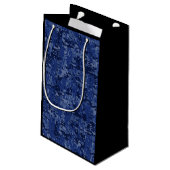 Gemini Sign on Navy Blue Digital Camouflage スモールペーパーバッグ (裏面アングル)