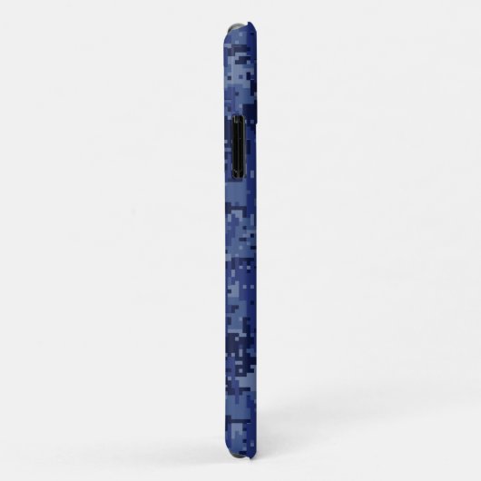 Gemini Sign on Navy Blue Digital Camouflage Case-Mate iPhoneケース (裏面/右)