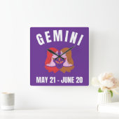 Gemini star sign スクエア壁時計 (ホーム)