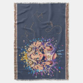 Gemini Sweet 16 Custom Name Blanket スローブランケット (正面縦)