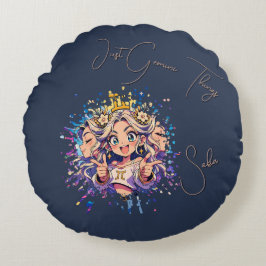 Gemini Sweet 16 Round Name Pillow ラウンドクッション
