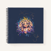 Gemini Sweet 16 Square Custom Notebook ノートブック (正面)