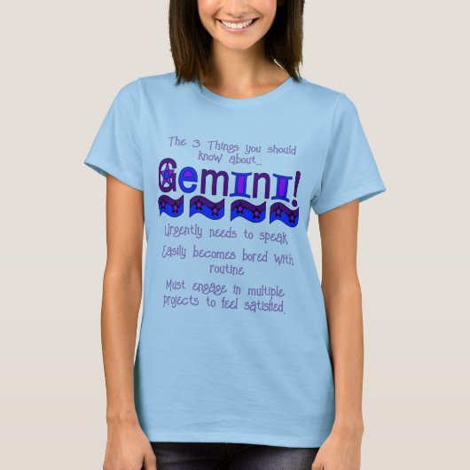 Gemini Tシャツについて知っておくべき3点 Tシャツ (正面)
