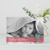 Gemini the Twin Photo Birth Announcement Card 案内状 (スタンド正面)