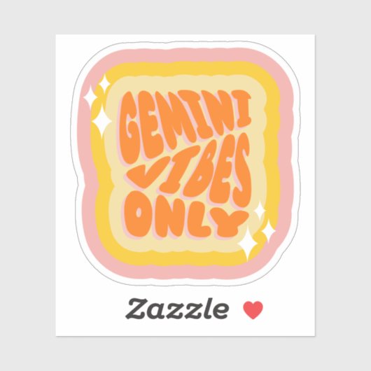 Gemini Vibes Only | Girl | Aesthetic Horoscope シール (シート)