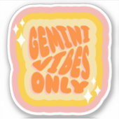 Gemini Vibes Only | Girl | Aesthetic Horoscope  シール (正面)