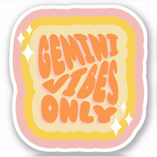 Gemini Vibes Only | Girl | Aesthetic Horoscope  シール (正面)