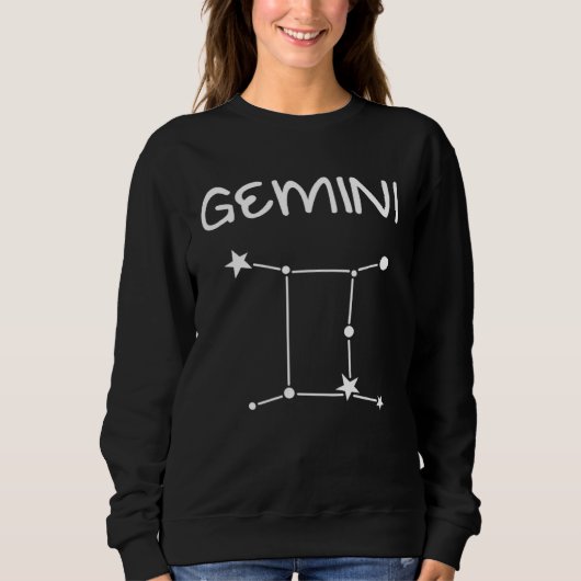 Gemini   Vintage Style Gemini Zodiac スウェットシャツ (正面)
