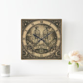 Gemini Vintage Zodiac Wall Clock スクエア壁時計 (ホーム)