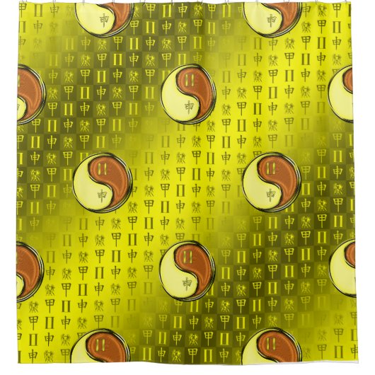 Gemini & Wood Monkey シャワーカーテン (正面)