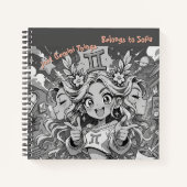 Gemini Zodiac Anime Creative Square Journal ノートブック (正面)