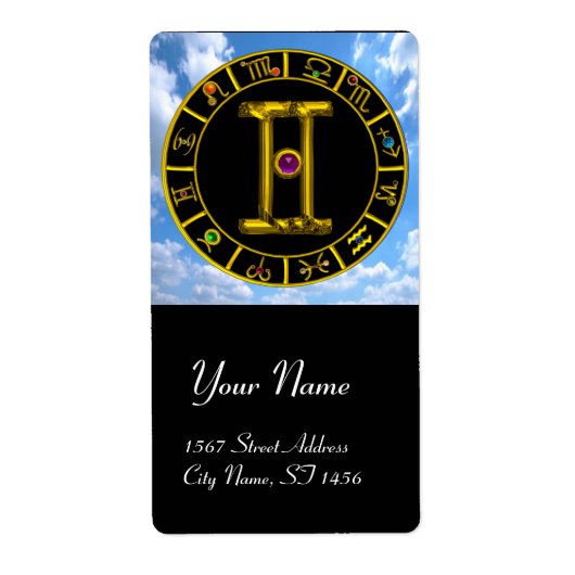 GEMINI ZODIAC BIRTHDAY JEWEL Purple Alexandrite ラベル (正面)