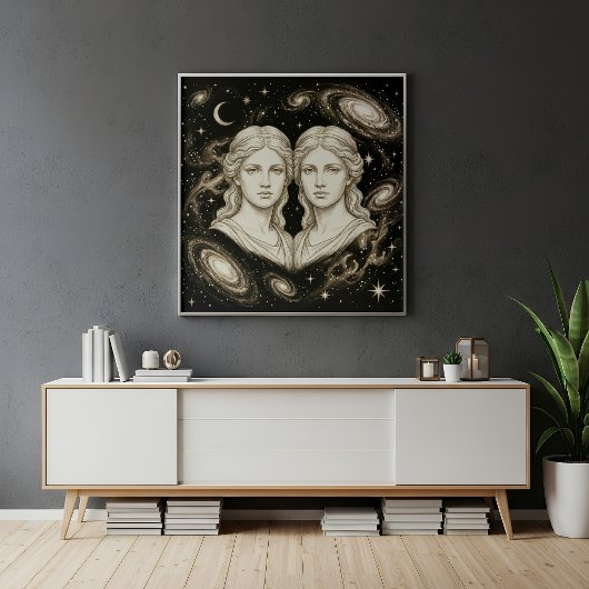 Gemini Zodiac Celestial Astrology ポスター