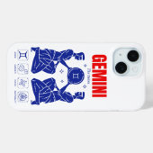 Gemini Zodiac Duality Astrology Line Art Case-Mate iPhoneケース (裏面 (横))