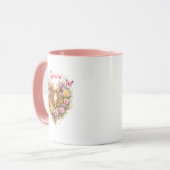 Gemini Zodiac Floral Heart Mug – Feminine Astrolog マグカップ (正面左)