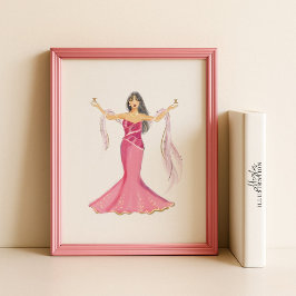 Gemini Zodiac Illustration – Hand Drawn ポスター