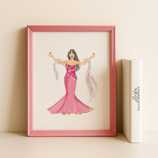 Gemini Zodiac Illustration – Hand Drawn ポスター