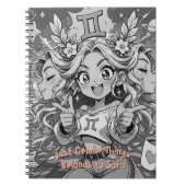 Gemini Zodiac Manga Illustration Aesthetic Artbook ノートブック (正面)