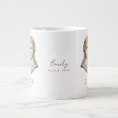 Gemini Zodiac Personalized Name & Birth Date ジャンボコーヒーマグカップ (正面)