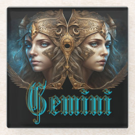 Gemini Zodiac Sign ガラスコースター
