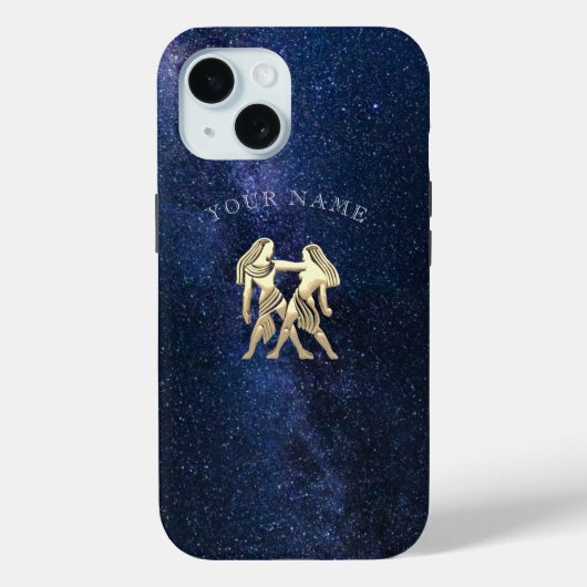 Gemini Zodiac Sign Case-Mate iPhoneケース (裏面)