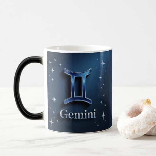 Gemini Zodiac Sign Glyph Morphing Mug モーフィングマグカップ (ドーナツ)