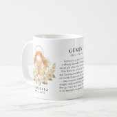 Gemini Zodiac Sign Horoscope Personalized Gift コーヒーマグカップ (正面左)