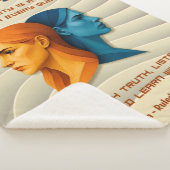 Gemini Zodiac Sign Modern 3D Astrology Design シェルパブランケット (3/4)