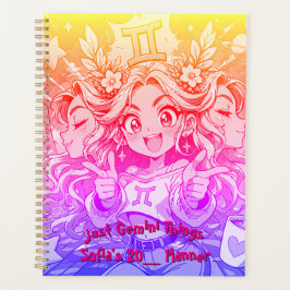 Gemini Zodiac Soul Anime Aesthetic Planner プランナー手帳