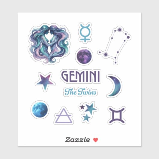 Gemini Zodiac Sticker Collection シール (シート)