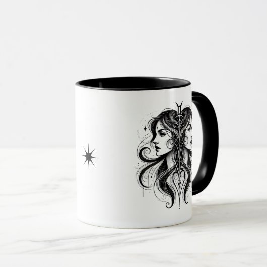 Gemini Zodiac Twin Symbol Astrology マグカップ (正面右)