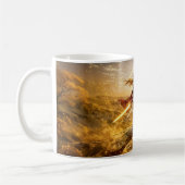 Gemini Zodiac with Twin Warrior Women and Glowing  コーヒーマグカップ (左)