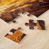 Gemini Zodiac with Twin Warrior Women and Glowing  ジグソーパズル (側面)