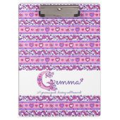 Gemma名とはハート文字Gクリップボード クリップボード (正面)