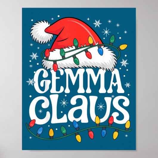 Gemma Claus Funny Xmas Christmas Grandma Holiday S ポスター (正面)