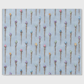 Gemmed Wizard Staves Wrapping Paper ラッピングペーパー (フラット)