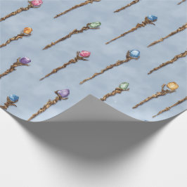 Gemmed Wizard Staves Wrapping Paper ラッピングペーパー