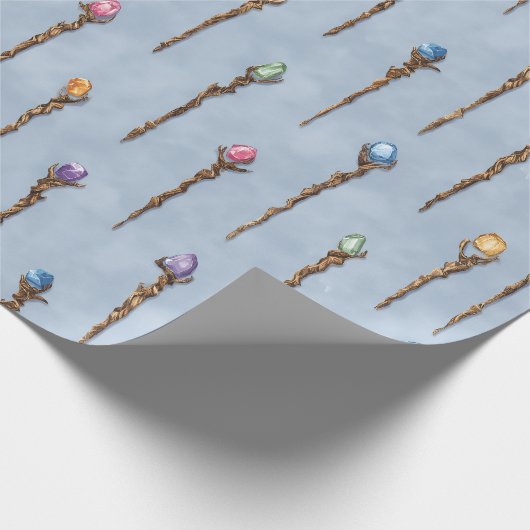 Gemmed Wizard Staves Wrapping Paper ラッピングペーパー (角)