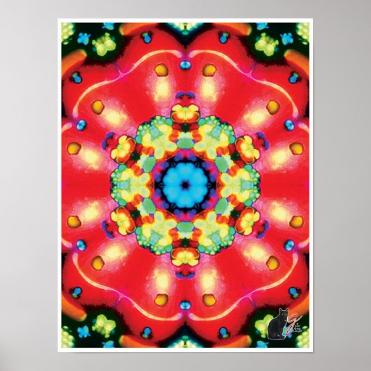 Gemsキネティックコラージュ万華鏡のように千変万化するパターンポスター ポスター (正面)